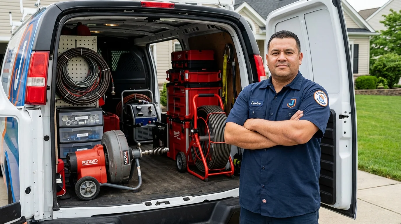 Professional drain cleaning equipment and Johns Plumbing LLC plumber in Grants Pass