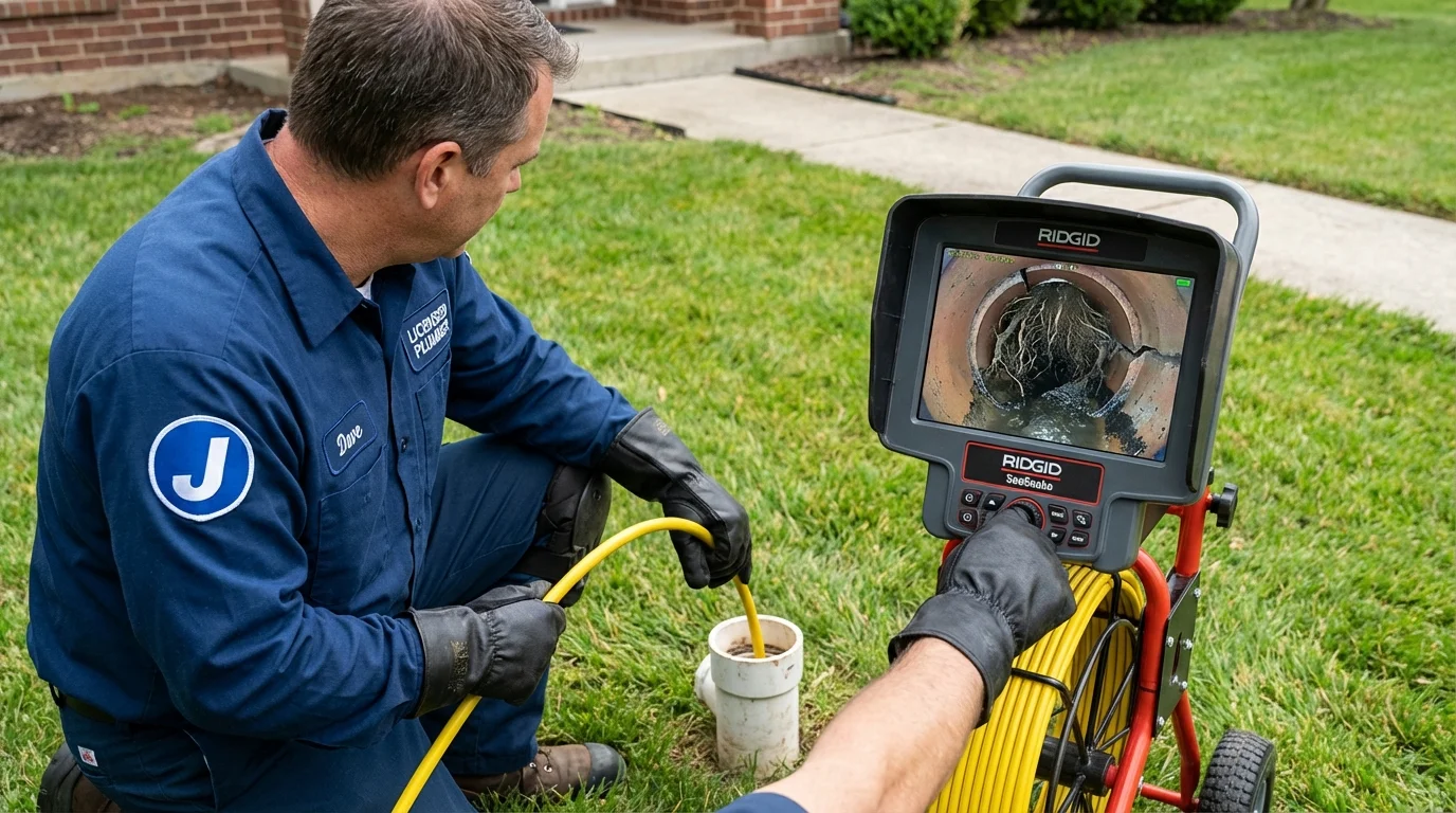 Sewer camera inspection being performed by Johns Plumbing LLC in Grants Pass
