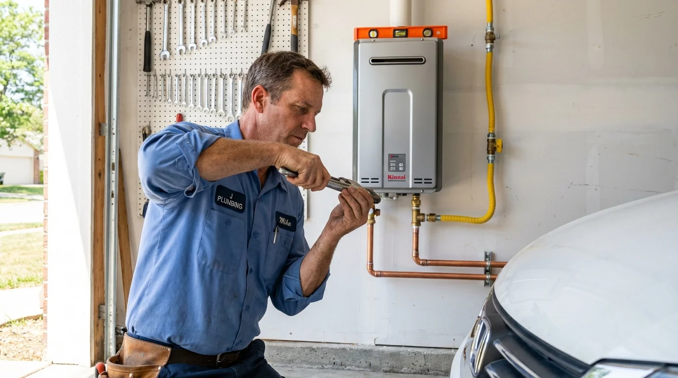 Tankless water heater installation by a Johns Plumbing LLC plumber in Grants Pass